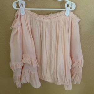 Pink Off the shoulder blouse